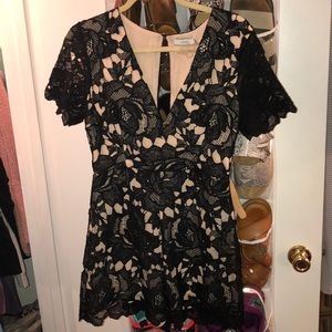 Black lace romper